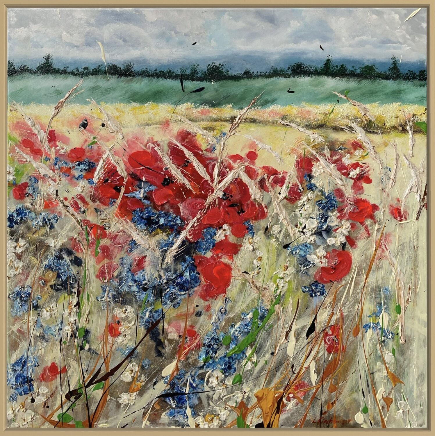 Poppy fields Liliya Kirchberger Original painting for sale