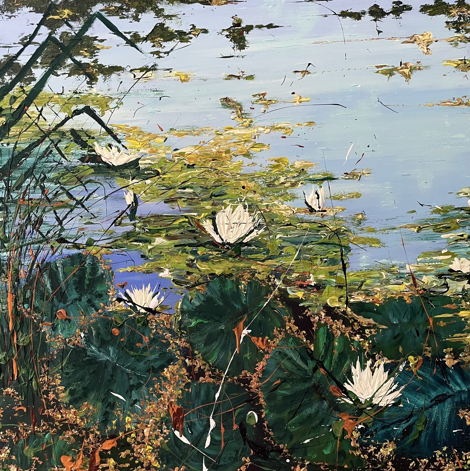 Silent Lilies Liliya Kirchberger Original painting for sale