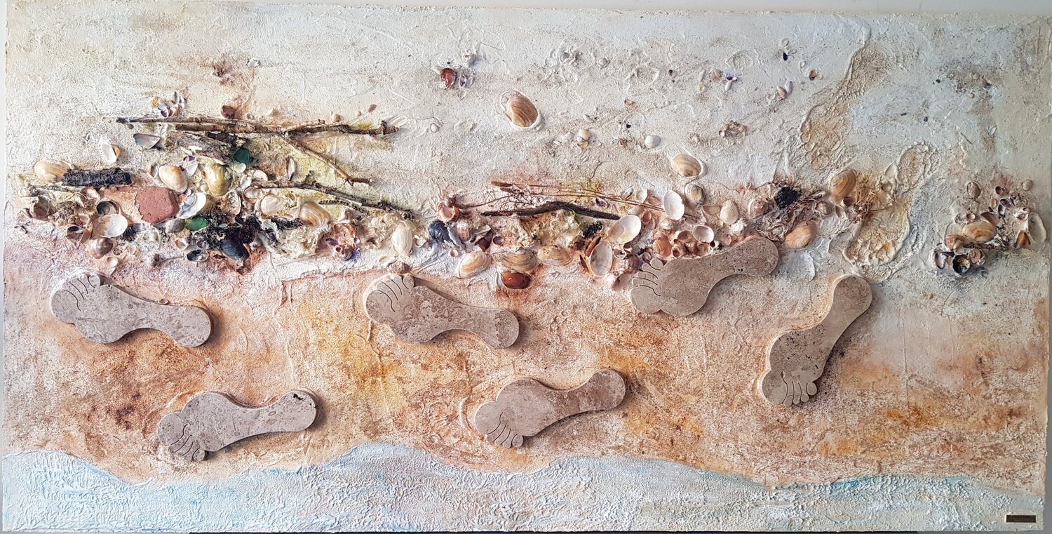 Steps in the sand Diana Diamandieva Original painting for sale