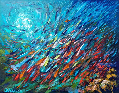 Fish Expression von Olga Nikitina, Malerei kaufen auf Select