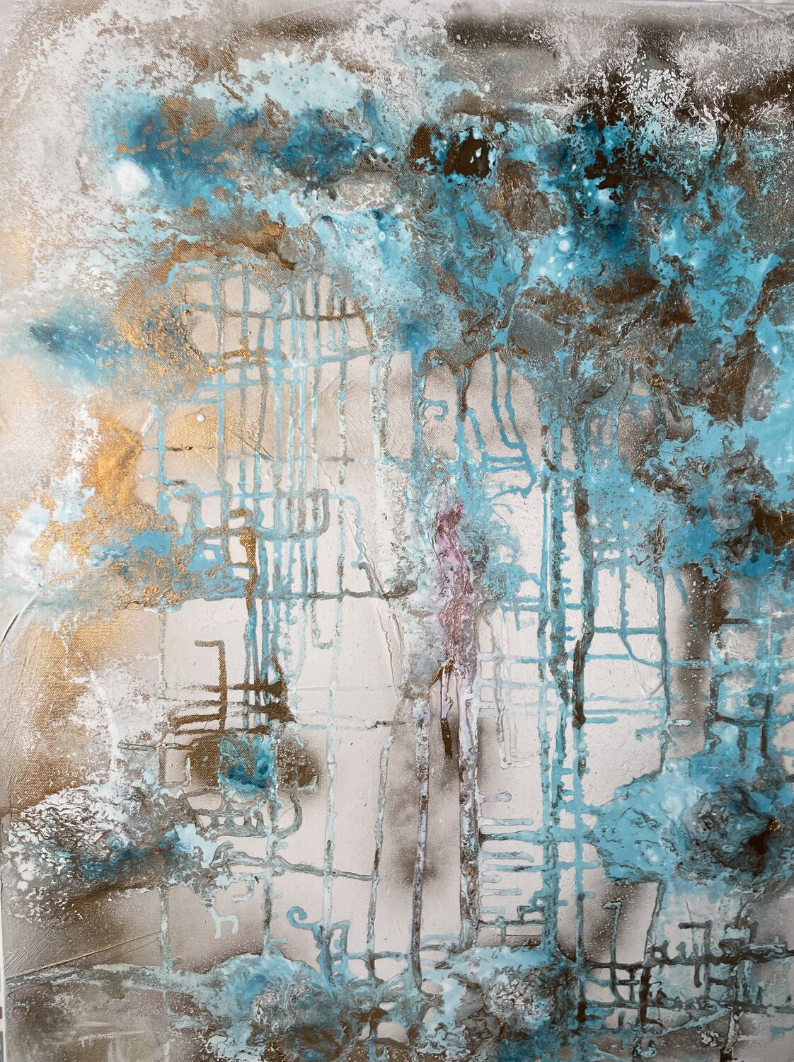 LABYRINTHE Laurence Thomas-Thiebau Original painting for sale