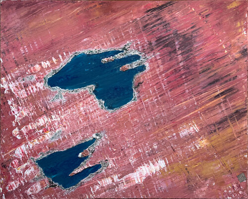 Earth Top View 014 - Seen von Ounianga Tschad 19°05'N 20°30'E by Siegmar Ahlvers, Painting for Sale on Select