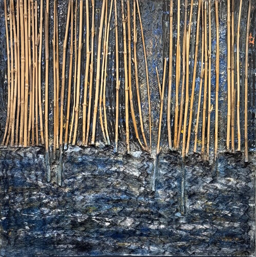 Bambus Spiegelungen by Siegmar Ahlvers, Painting for Sale on Select