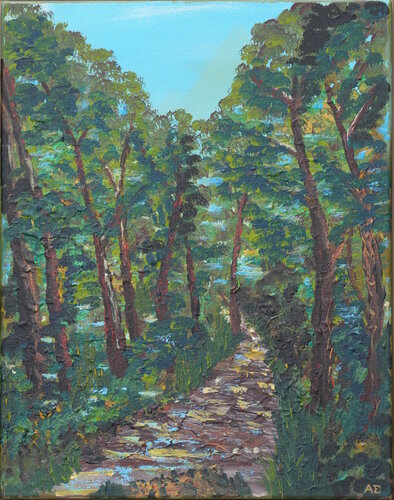 Waldweg by Siegmar Ahlvers, Painting for Sale on Select