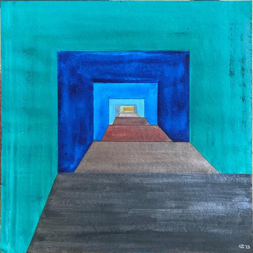 Raumspirale by Siegmar Ahlvers, Painting for Sale on Select