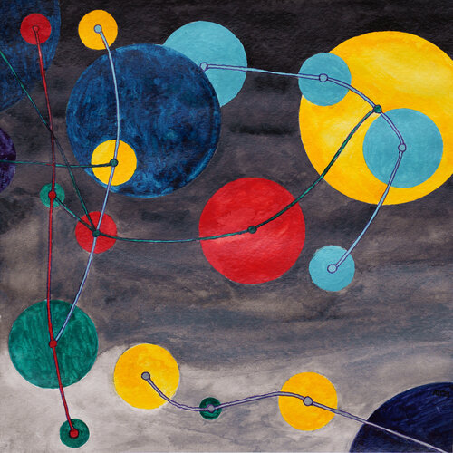 Geschichten sind Verbindungslinien by Siegmar Ahlvers, Painting for Sale on Select