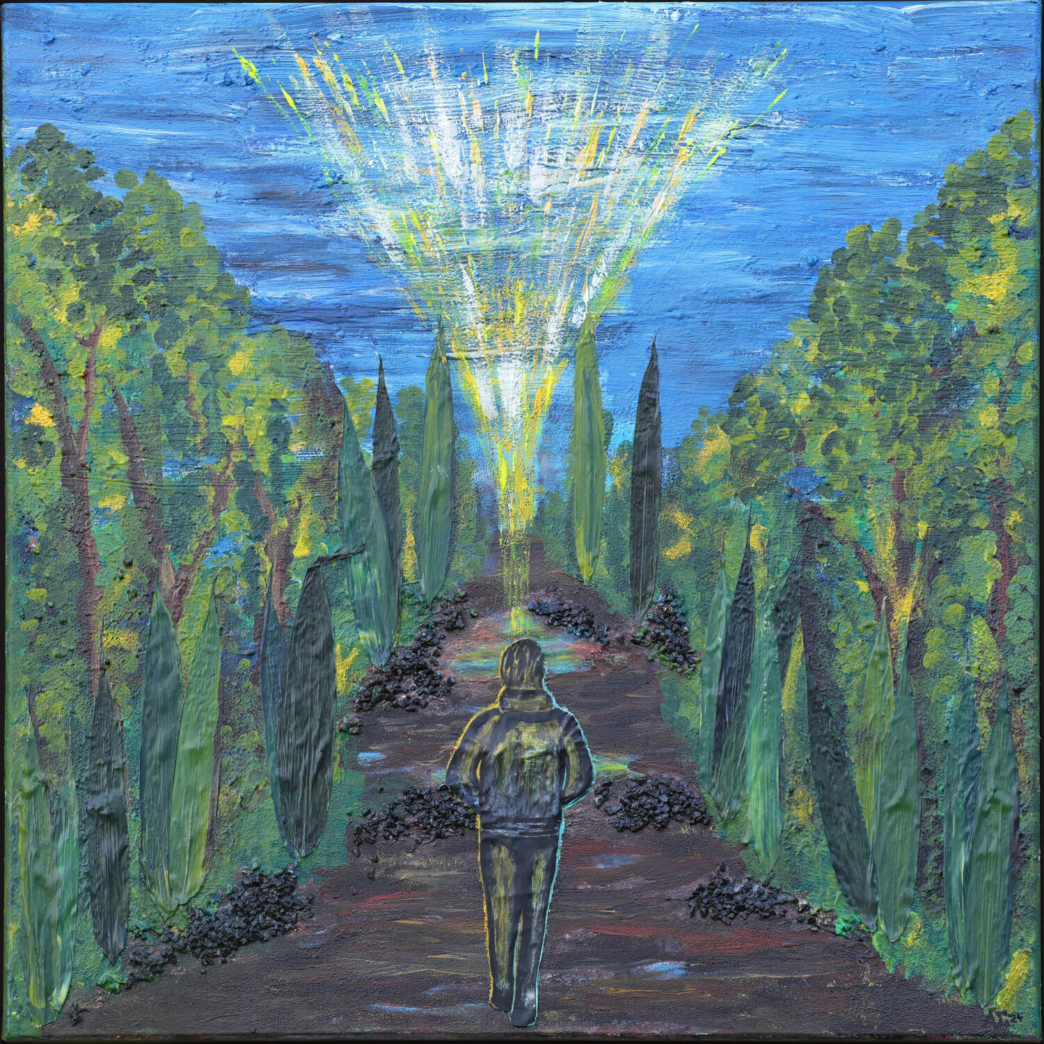 Erleuchtung kommt von oben Siegmar Ahlvers Original painting for sale