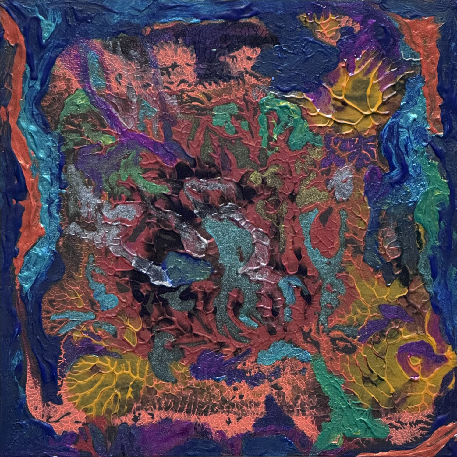 Earth Top View 001 Siegmar Ahlvers Original painting for sale