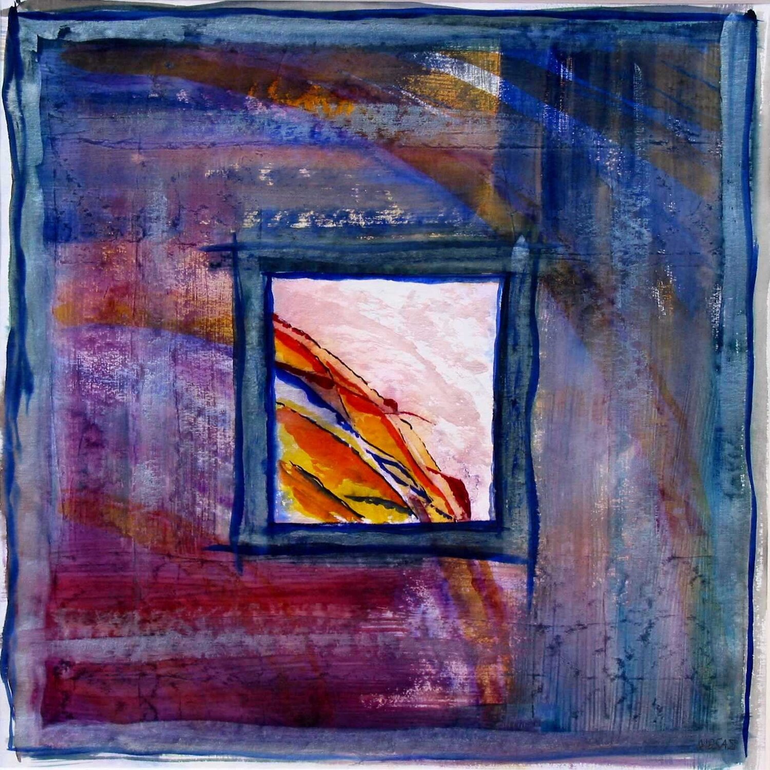 Welt im Vorbeiflug Siegmar Ahlvers Original painting for sale