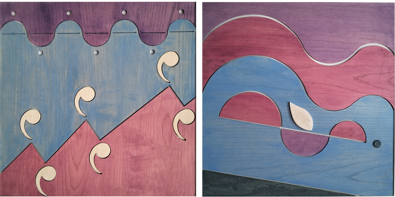 Dittico “Dispute d'enfant e Le vieux Chateau” Lino Spada Original painting for sale