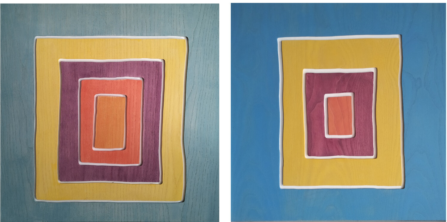 Dittico Promenade IV e I Lino Spada Original painting for sale