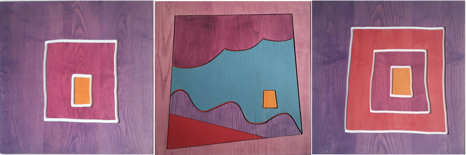 Trittico Comp.36/A Lino Spada Original painting for sale