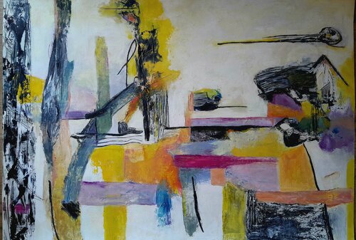 Viaje lineal by Ana Castro Feijoo, Painting for Sale on Select
