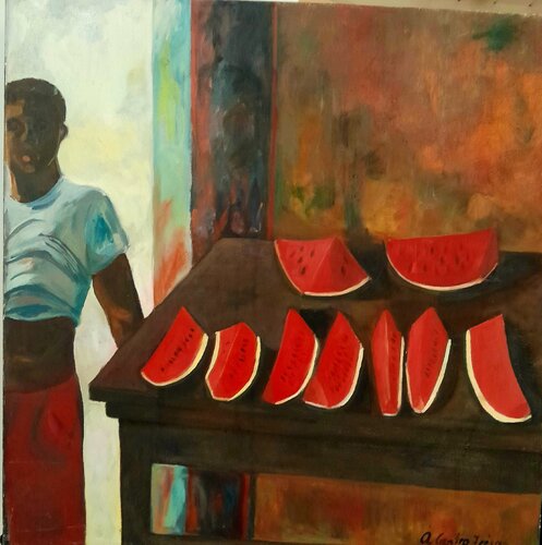 Sandias by Ana Castro Feijoo, Painting for Sale on Select