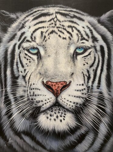 White Tiger by Artak Galstyan, Painting for Sale on Select