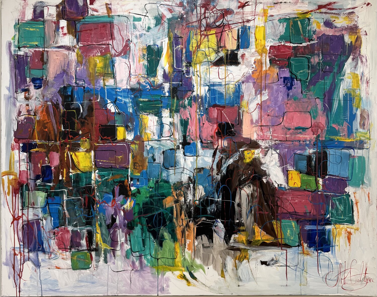"City of Emotions". Artak Galstyan Original painting for sale