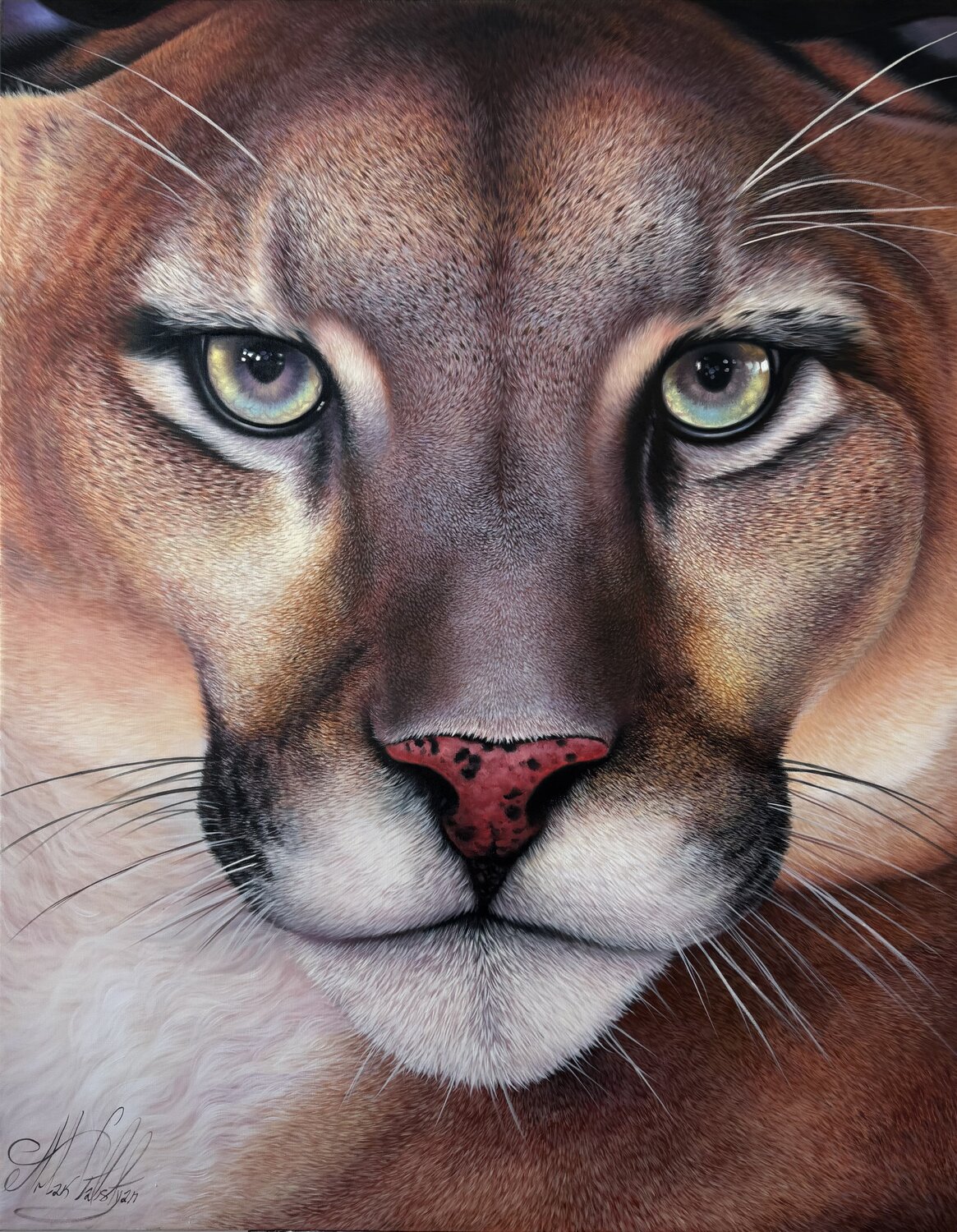 Panther Artak Galstyan Original painting for sale