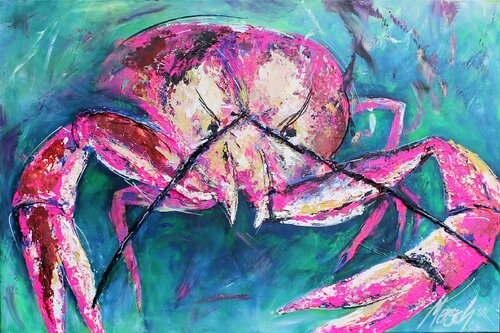 Crab - Krabbe- by Ulla Mersch, Painting for Sale on Select