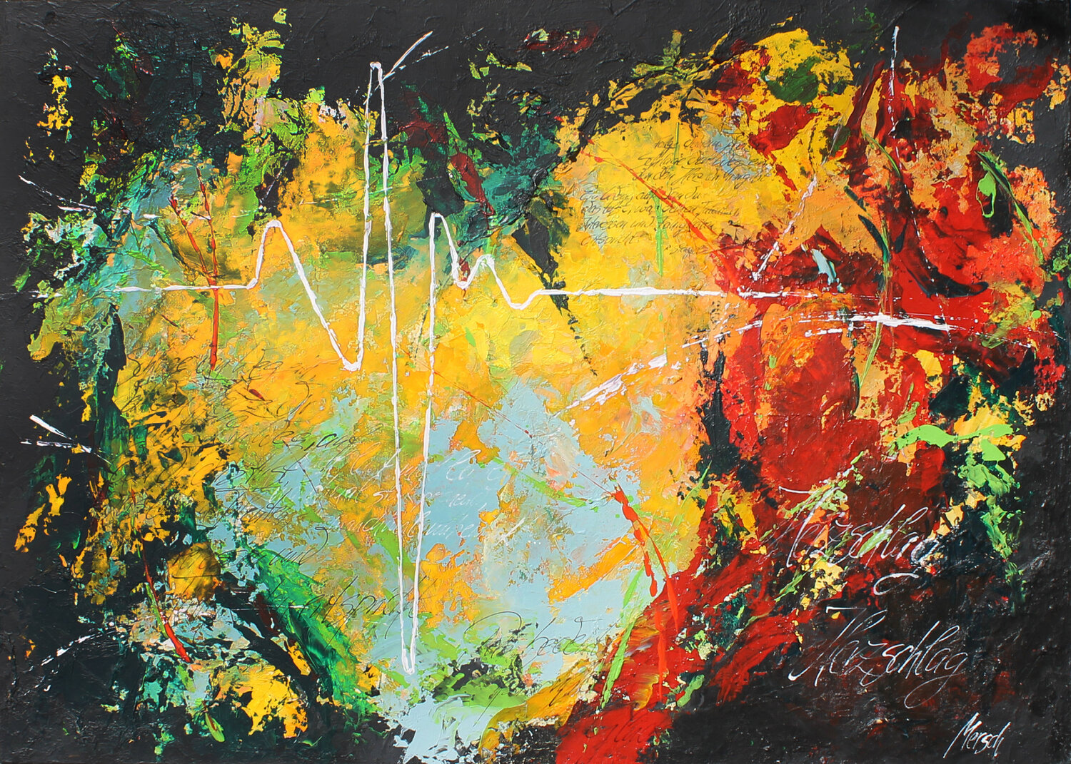 Herzschlag Ulla Mersch Original painting for sale
