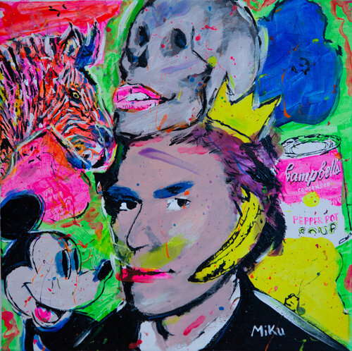 andy's world (warhol tribute) by Michael "MiKu" Kuhn, Painting for Sale on Select