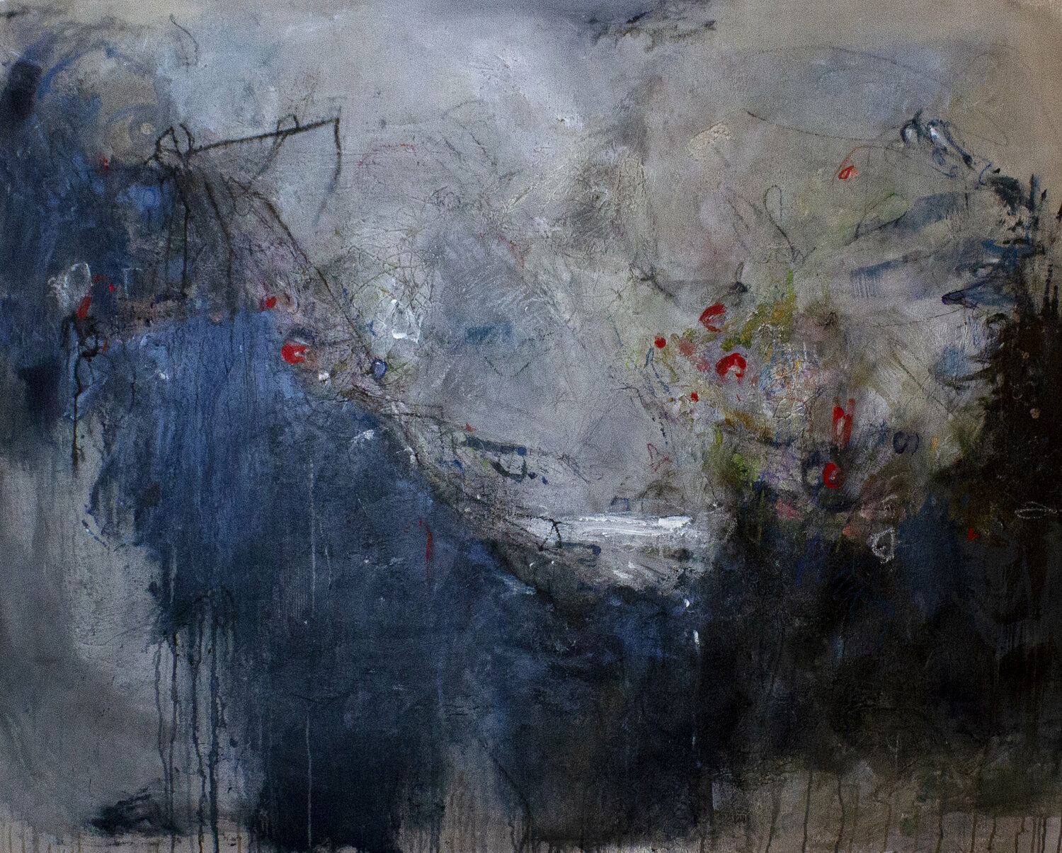 Between Heaven and Earth : It Never Rains in California Stephanie Visser Original painting for sale