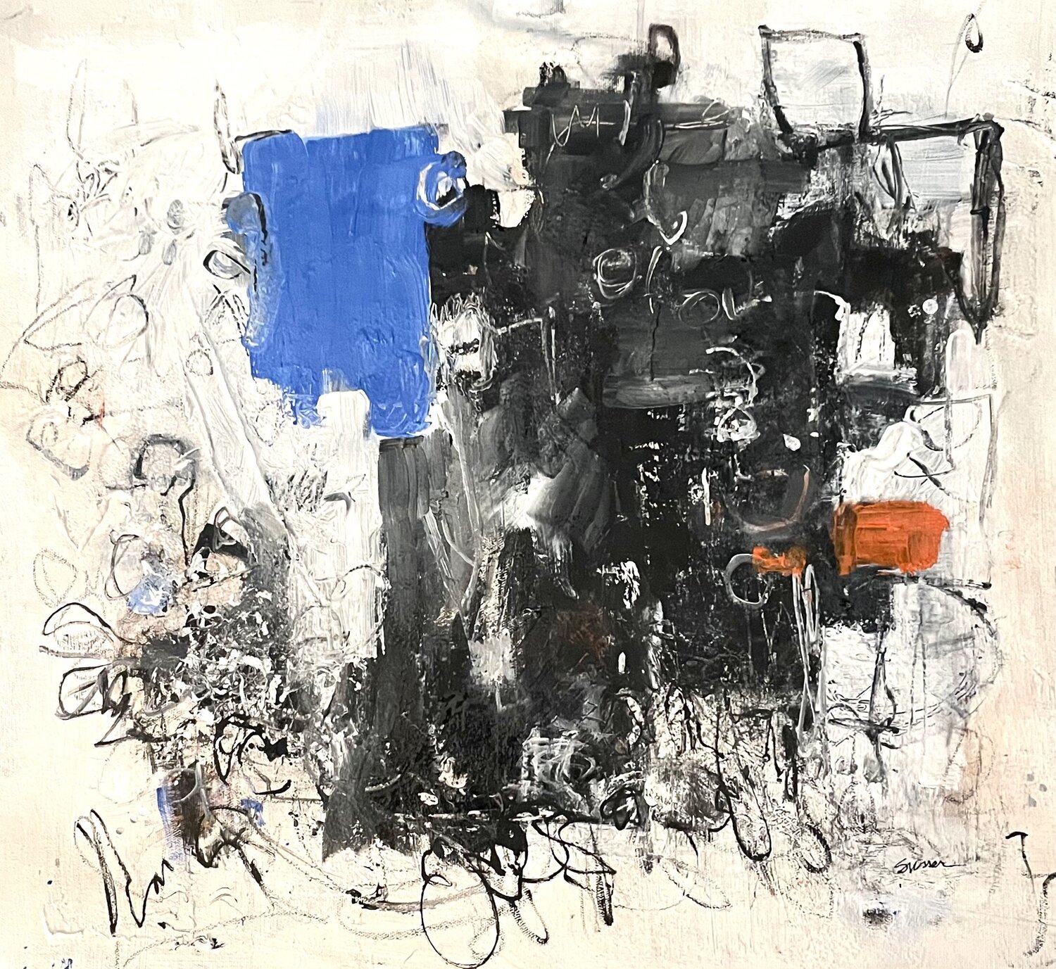 " It's Never Just Black and White" Stephanie Visser Original painting for sale