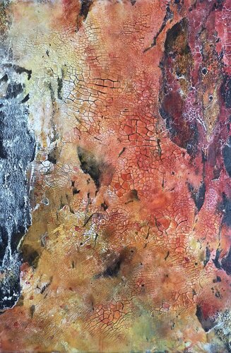 SC_214_"burning_II" by Martina Hartusch, Painting for Sale on Select