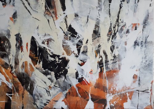 C_124_"Impacts" by Martina Hartusch, Painting for Sale on Select