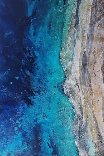 SC 220_Blue Shore by Martina Hartusch, Painting for Sale on Select