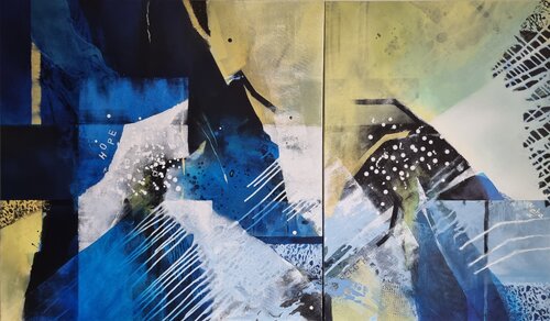 C 132_133_HOPE & STRENGTH by Martina Hartusch, Painting for Sale on Select