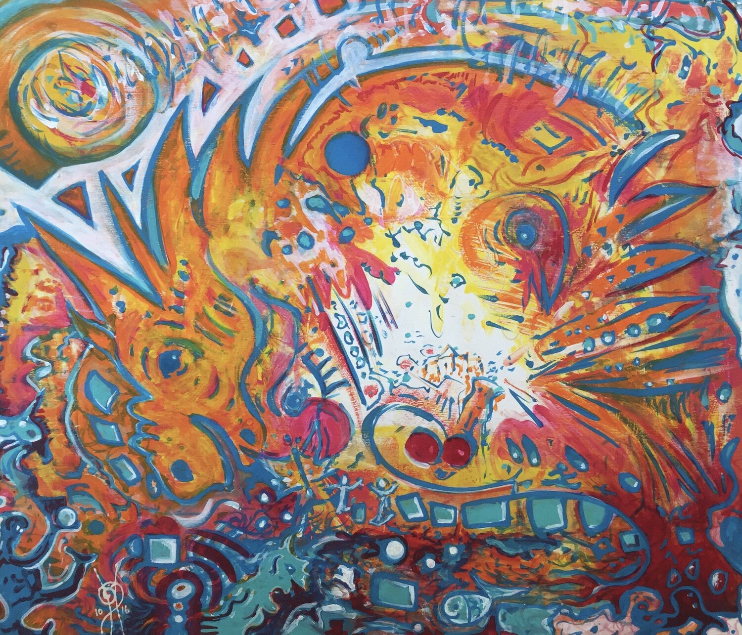 "Kraftwerk" Mo Güttinger Original painting for sale