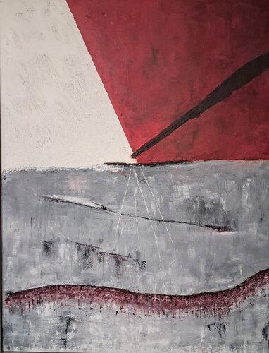 point de bascule  -- abstraction N°01 von Denise Fourier, Malerei kaufen auf Select