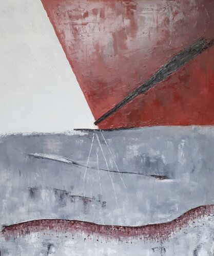 point de bascule  -- abstraction N°01 by Denise Fourier, Painting for Sale on Select