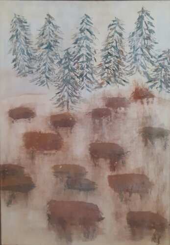 abstraction N°41 by Denise Fourier, Painting for Sale on Select