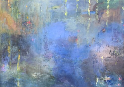 JARDIN, Außengemälde, Vorder-und Rückseite bemalt by Barbara Schauß, Painting for Sale on Select