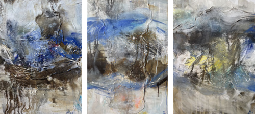 RESTLESS Triptychon by Barbara Schauß, Painting for Sale on Select