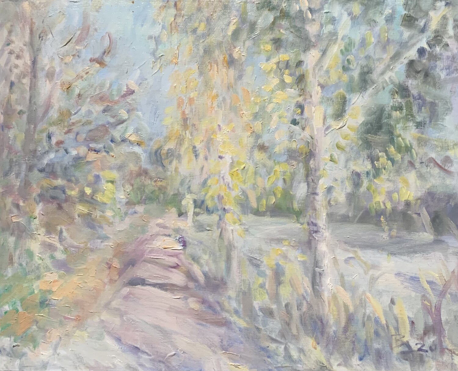 BIRKENWEG Barbara Schauß Original painting for sale