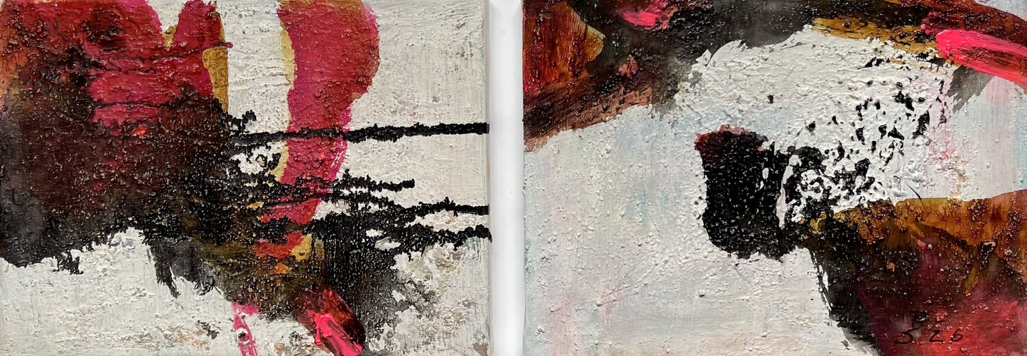 TWO FRIENDS Barbara Schauß Original painting for sale