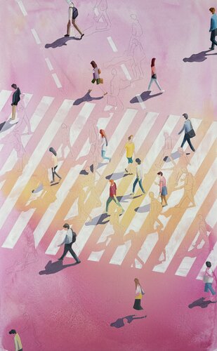 Pink Pink Pink by Martta García Ramo, Painting for Sale on Select