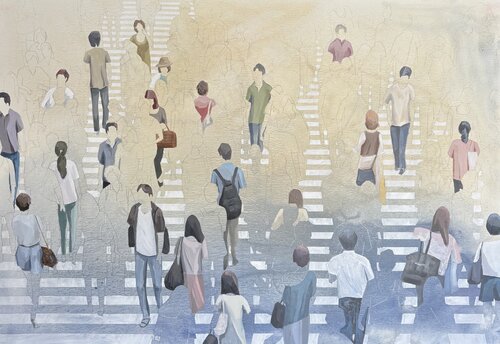Centro de Gravedad by Martta García Ramo, Painting for Sale on Select