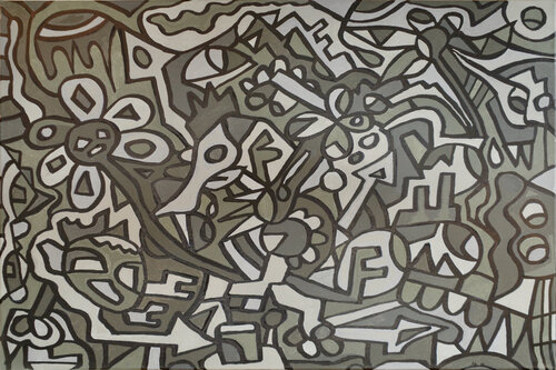 Der rote Punkt by Steffen Zehrfeld, Painting for Sale on Select