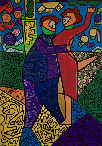 Manifest der Angst by Steffen Zehrfeld, Painting for Sale on Select