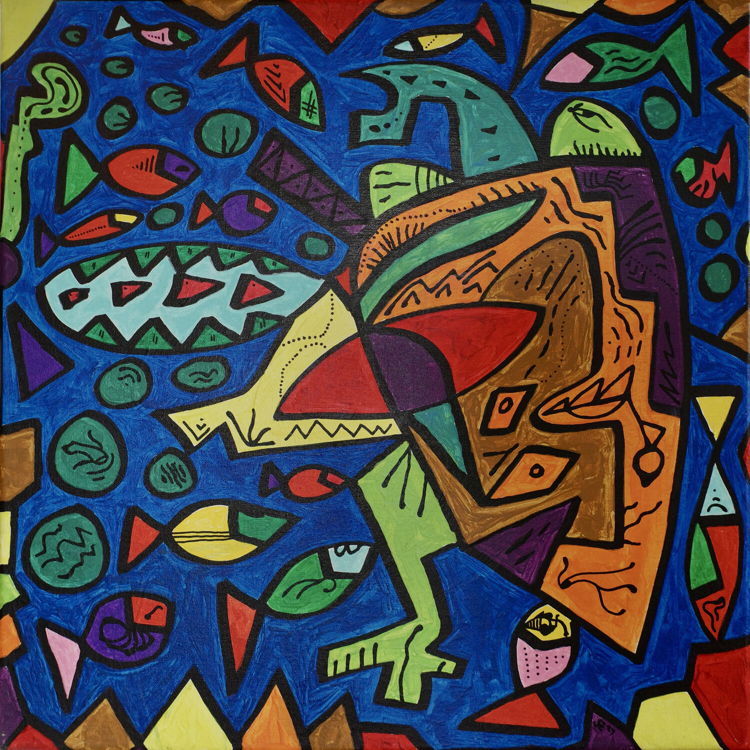 Iss Bunt Steffen Zehrfeld Original painting for sale