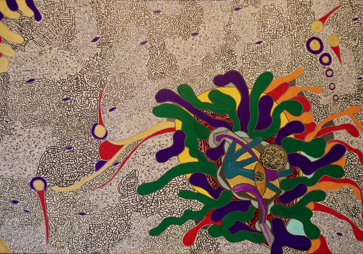 Synapsenapparat Steffen Zehrfeld Original painting for sale