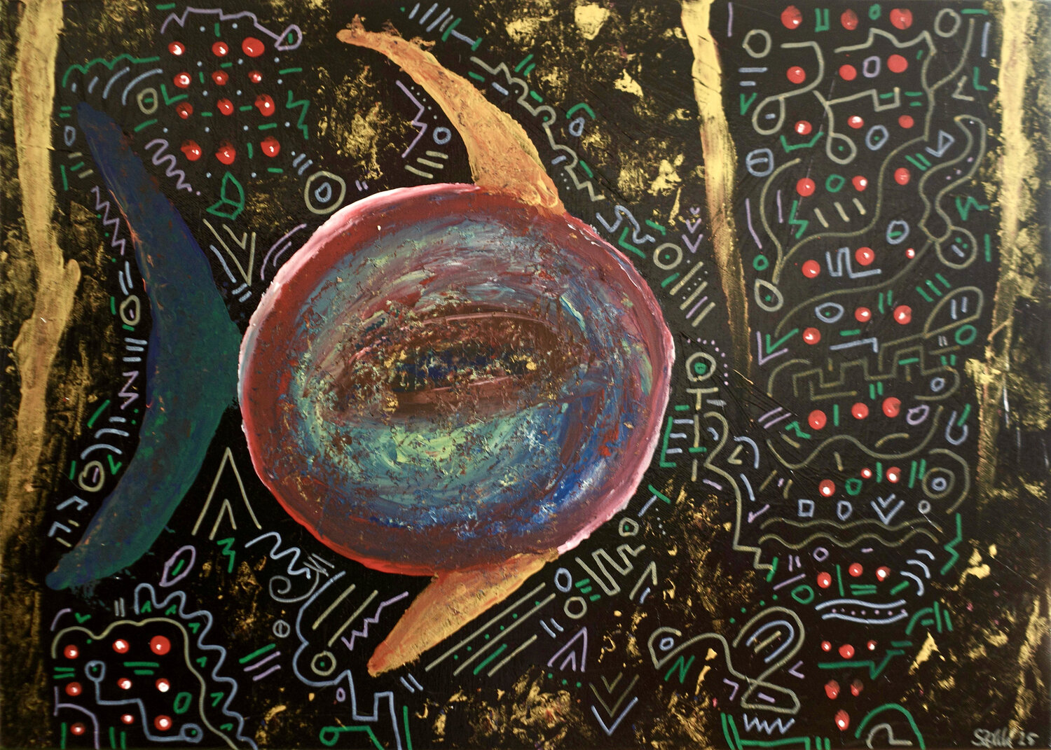 big fish go shopping Steffen Zehrfeld Original painting for sale