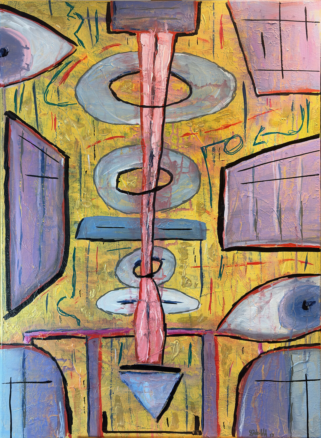 A.I. - ALLES IRRE Steffen Zehrfeld Original painting for sale