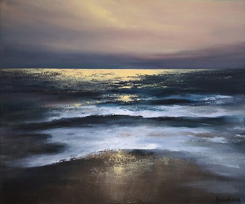 The Gold of the Fading Day by Iryna Buivolova, Painting for Sale on Select