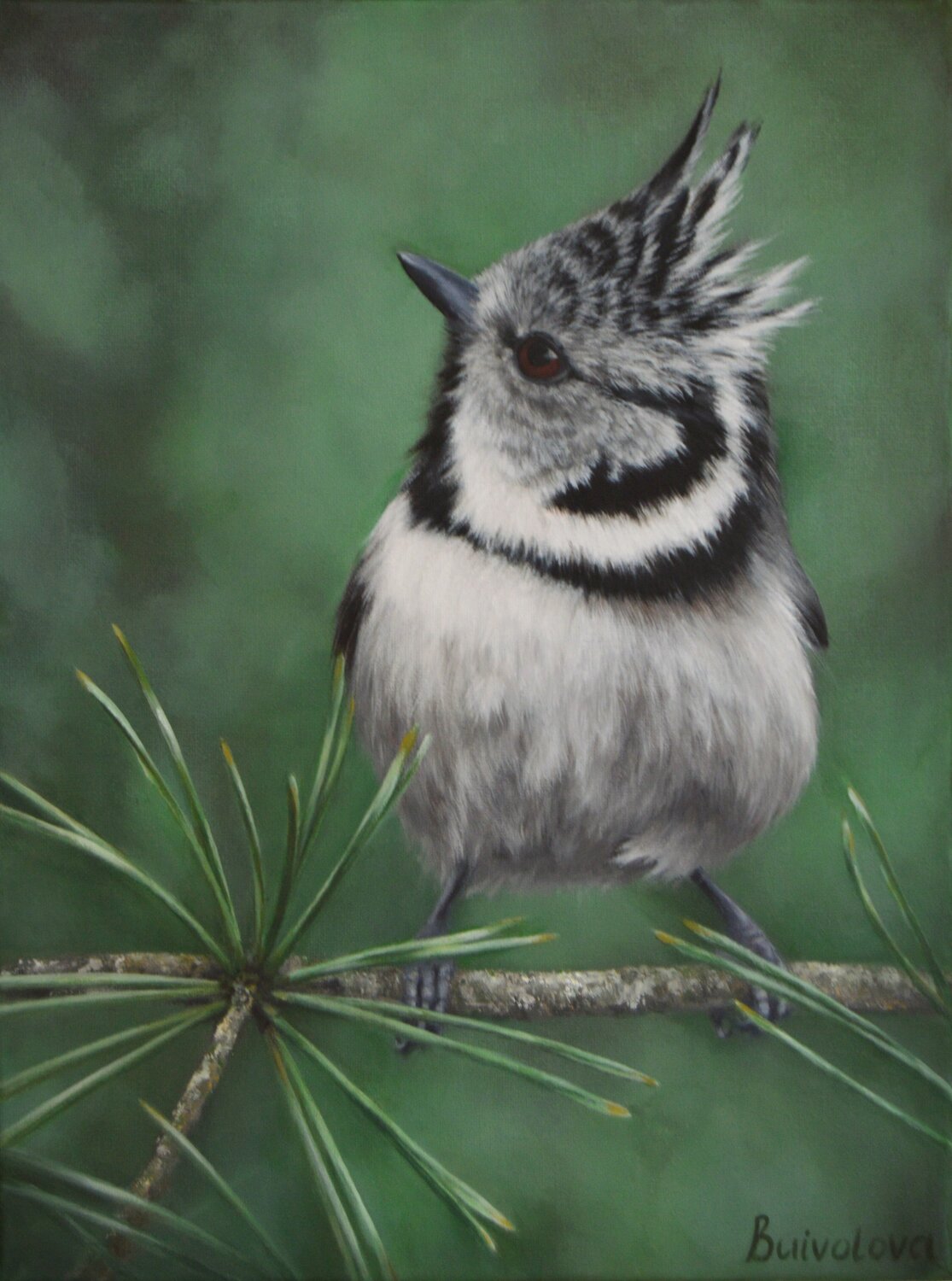 Bird in the forest Iryna Buivolova Original painting for sale