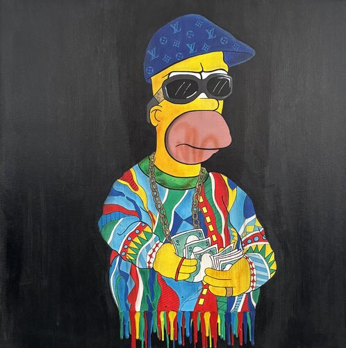 Boss Up Homer by Anastasia Matas, Painting for Sale on Select