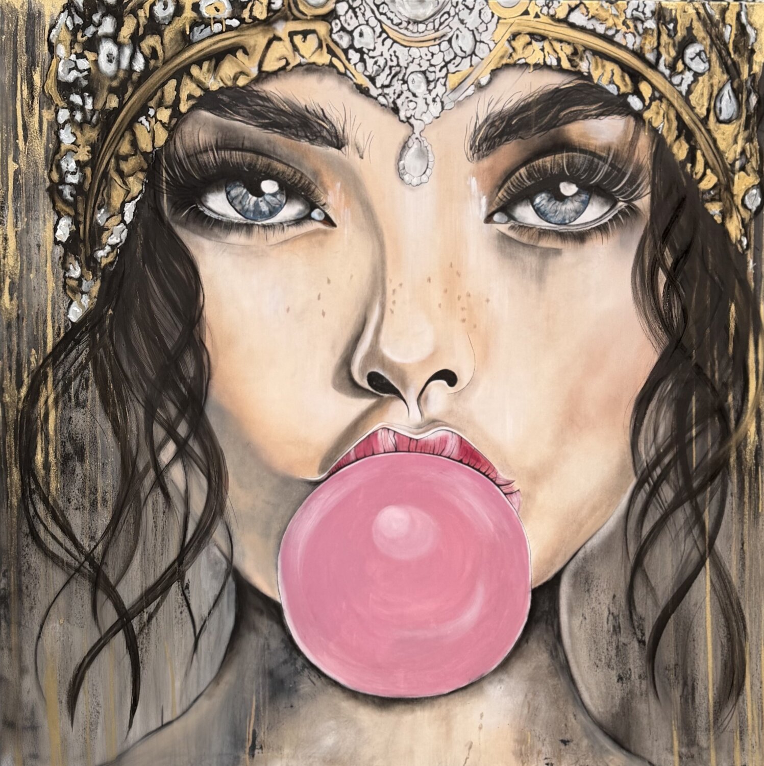 BUBBLE MUSE AURELIA Anastasia Matas Original painting for sale
